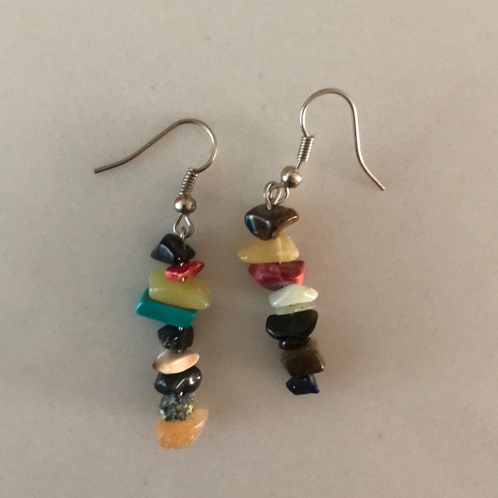 Mixed stone earrings